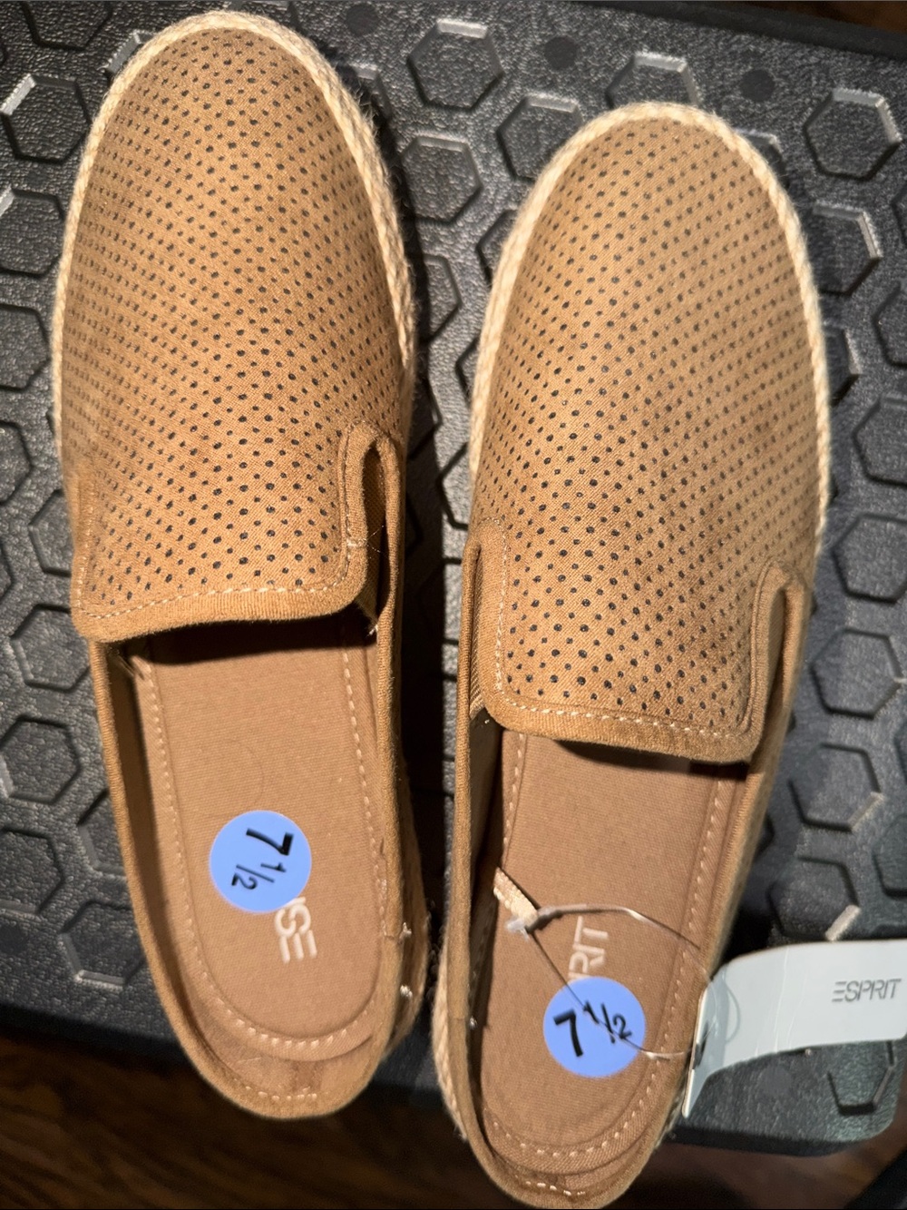 Esprit Tan Perforated Slip-On Loafers for Men